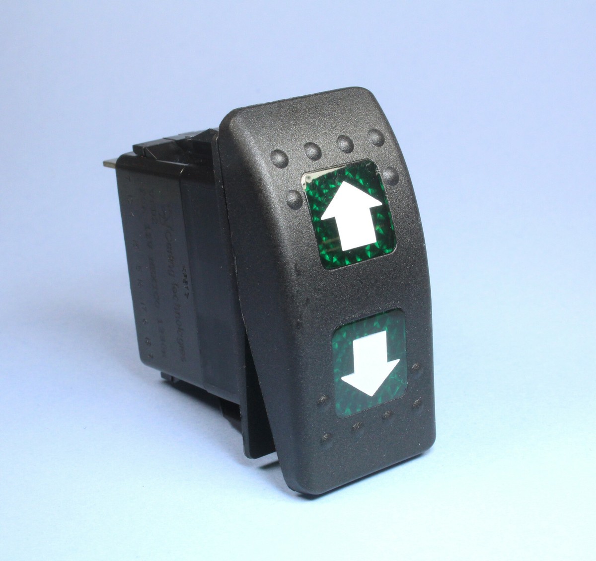 12 V Momentary Switch MOMENTARY Lighted Green Rocker Switch (ON)OFF(ON ...