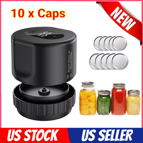 Electric Mason Jar Vacuum Ever Sealer Kit for Wide/ Regular Mouth Jars