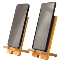 SUPPORTO PER TABLET Da Scrivania in Legno Porta Cellulare Multifunzione