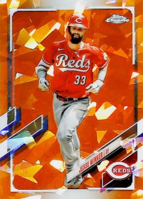 2021 TOPPS SAPPHIRE EDITION ORANGE /25 #281 JESSE WINKER CINCINNATI REDS