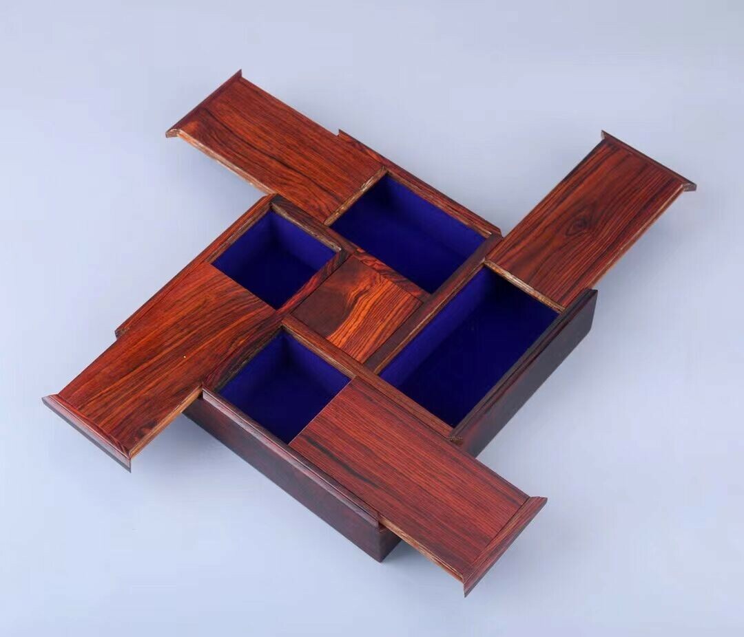 Chinese Redwood Suanzhi Wood Jewelry Collection Box 红酸枝