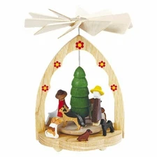 Richard Glaesser Children with Dogs Mini German Pyramid - Made in Germany