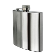 8 oz Stainless Steel Hip Flask Silver