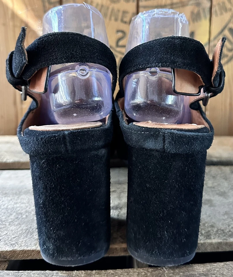 Zapatos de Gamuza Negros Gentle Souls Tacones Cordones Negocios Oficina Para Mujer Talla 9” Foto 4 de 4