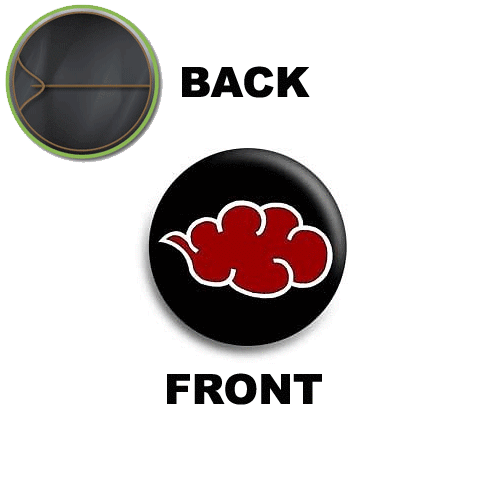 PINS PIN SPILLA 2,5 CM 25 MM Naruto Shippuden Organizzazione Alba Logo Akatsuki - Imagen 1 de 1