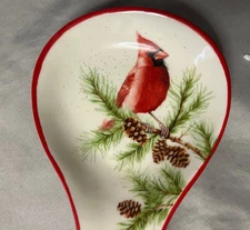 Cracker Barrel Cardinal Christmas Spoon Rest