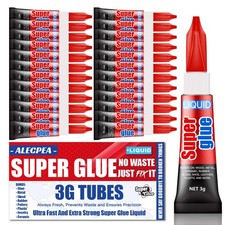 3 Gram Pack of 24 Single Use Super Glue Liquid, Super Fast, Thin  Strong A...