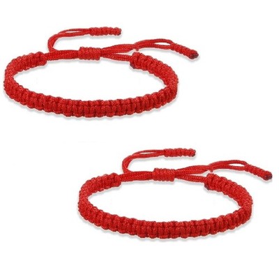 4× Tibetan Lucky Red String Bracelet Protection Men Women Lucky Rope 2 Color USA