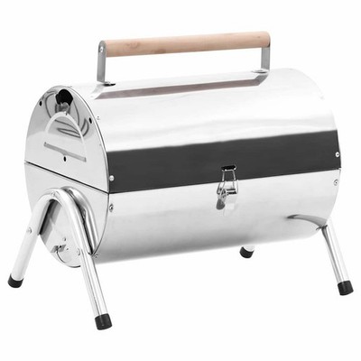 Tragbarer Tisch Holzkohlegrill Edelstahl Doppelgitter