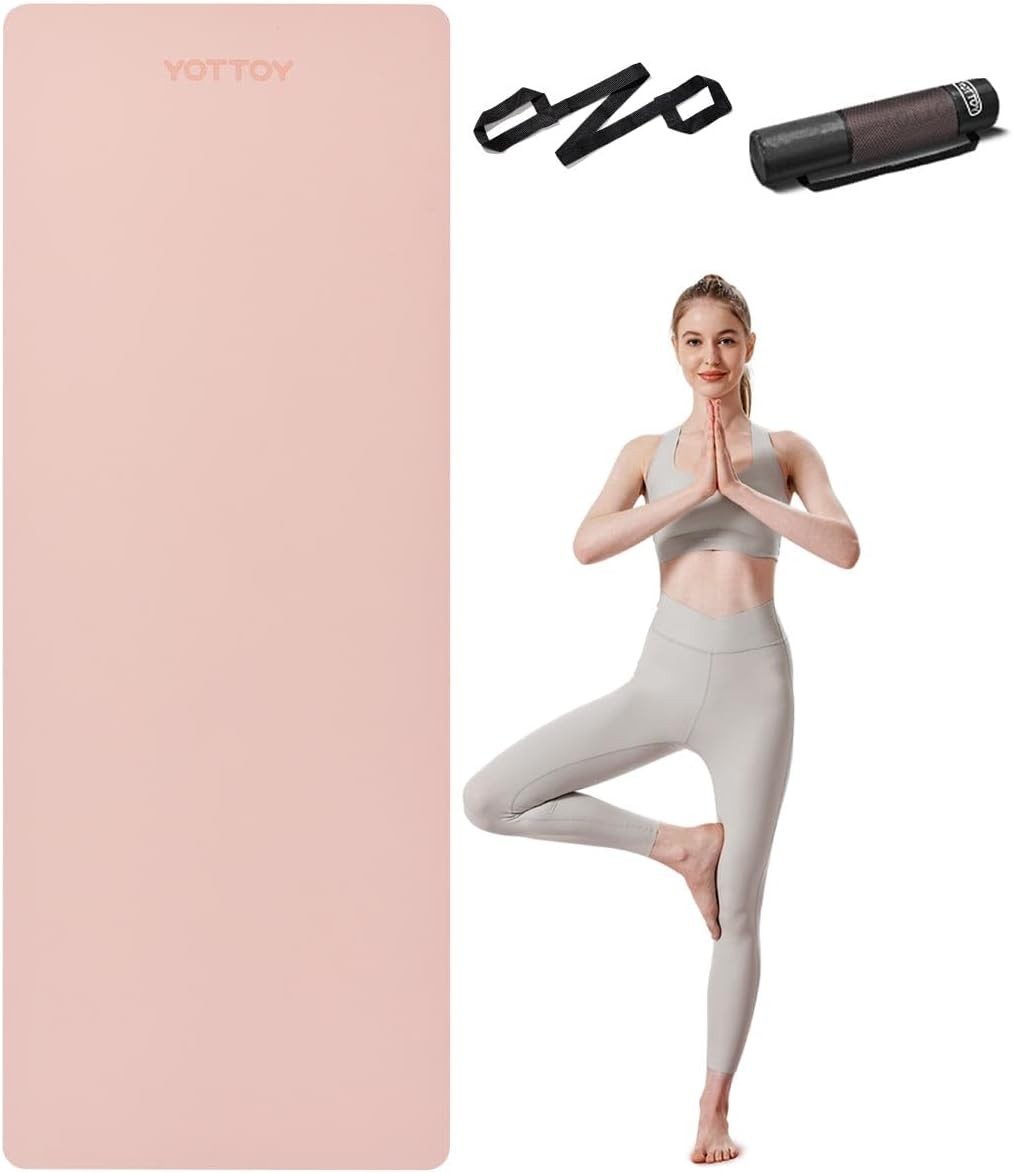 Extra Large Non-Slip TPE Yoga Mat 84x31 Inch for Exercise and Workouts