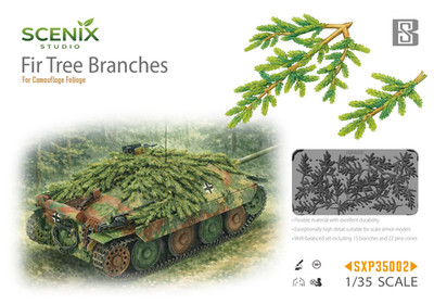 BSK Model BSKSXP35002 - Fir Tree Branches  (3D Printed), 1/35 scale