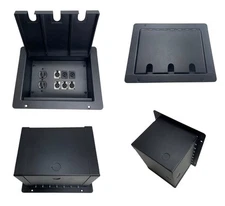 PROCRAFT FPPL-1DUP6X-BK Recessed Stage Pocket / Floor Box 1AC + 6CH (any config)