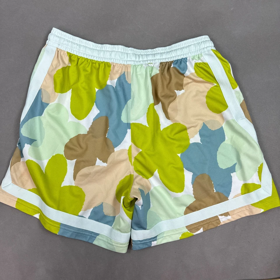 Шорты женские Nike XL зеленые коричневые муха кроссовер баскетбол цветочный обручи запустить тренажерный зал - Изображение 2 из 4