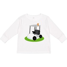 Carrito de golf Inktastic golf niño pequeño manga larga camiseta golfista futuro linda luz