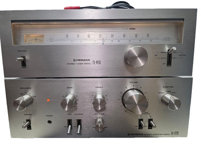 PioneerSA6750アンプ+ TX-4450チューナー動作品 Pioneer SA-6750 Amplifier + TX-4450 Tuner Vintage Hi-Fi Silver