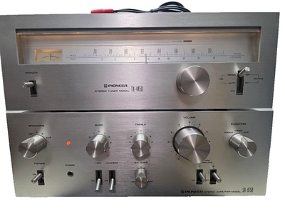 PioneerSA6750アンプ+ TX-4450チューナー動作品 Pioneer SA-6750 Amplifier + TX-4450 Tuner Vintage Hi-Fi Silver