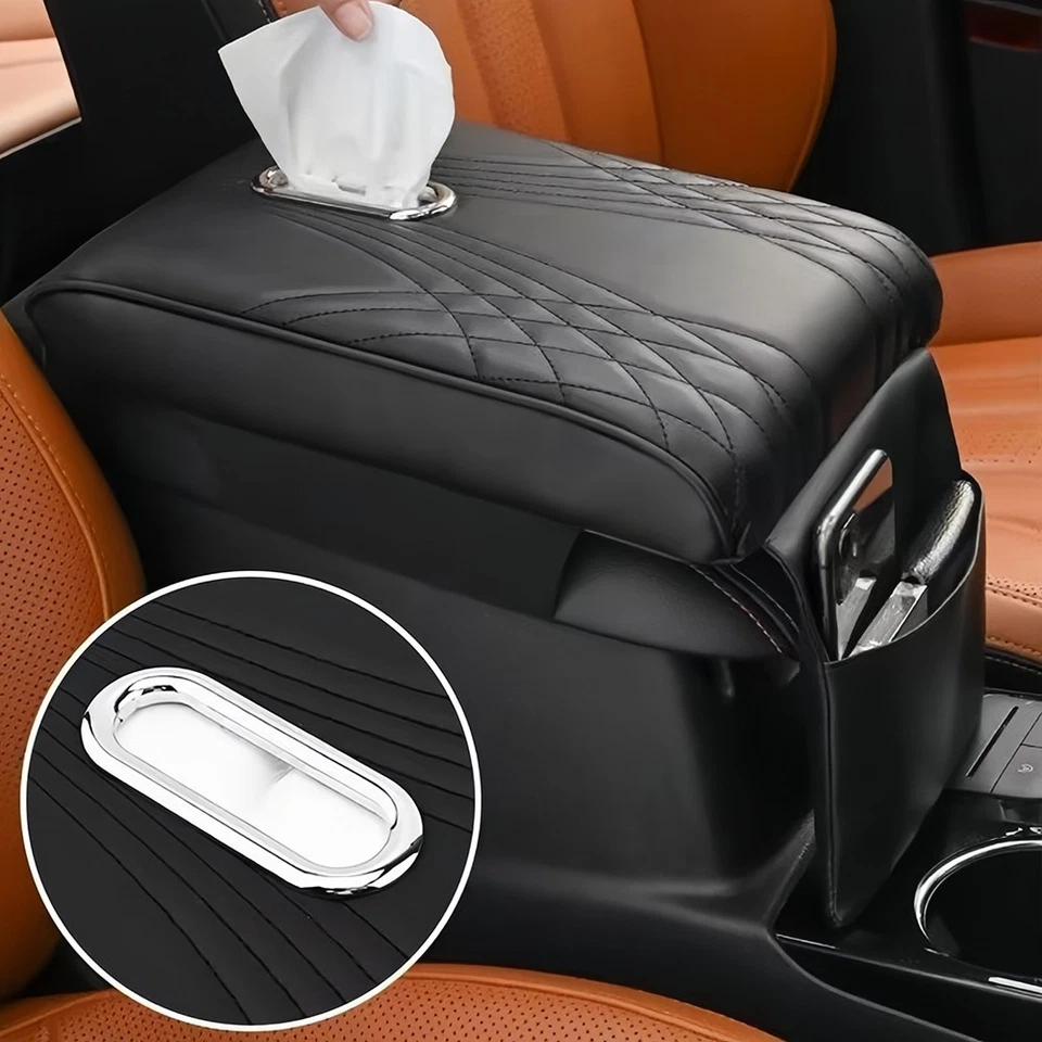 For TOYOTA Leather Car Armrest Pad Cover Center Console Box Cushion Protector - Изображение 2 из 4