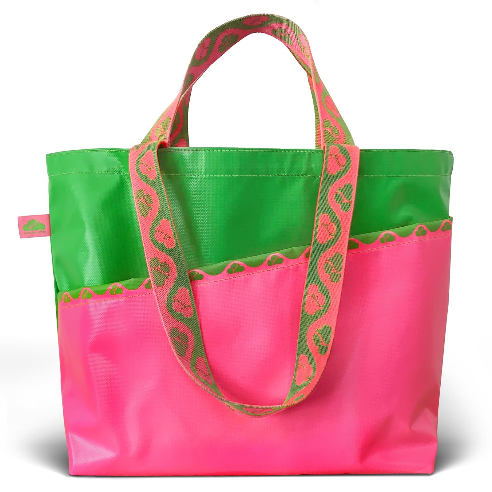 Simple Waterproof Tote Bag with Dual Handles and Open Top  