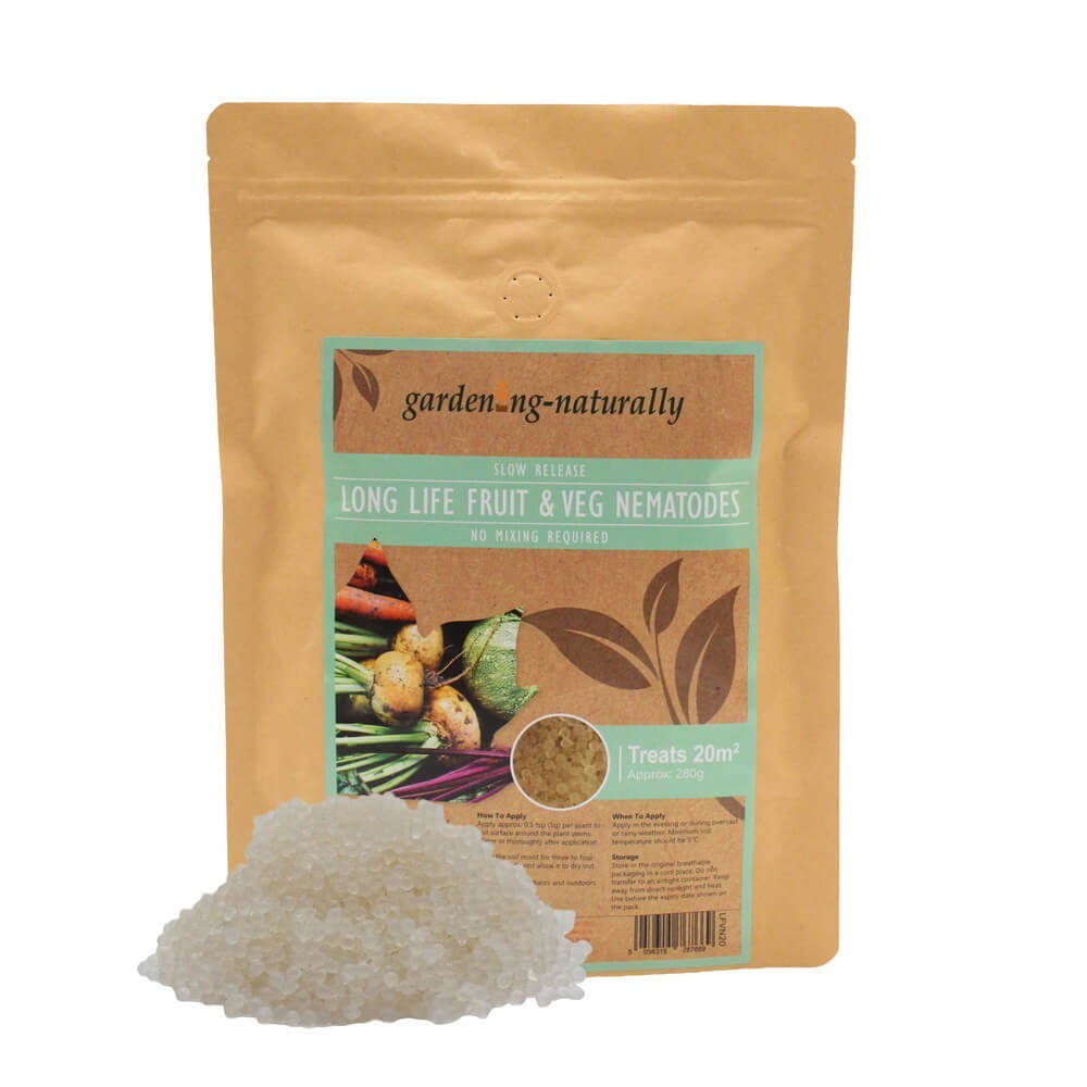 Long Life Fruit and Vegetable Nematode Pearls 20m² Soil Pest Control UK