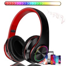 Bluetooth Wireless Over Ear Headphones, HiFi Stereo Sound Foldable Headset,Co...