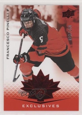 2021 Upper Deck Team Canada Juniors Exclusives 23/250 Francesco Pinelli #92 00gy