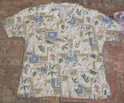 Cherokee H.Q. Infinity Blue NWT Scrub Tops Solid Medical Dental Lot Size M 1 L — photo 2