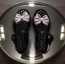 Girls NWB Mini Melissa Sandals Mini Mar Flat Shoes Bows Buckle 1 M Little Kid