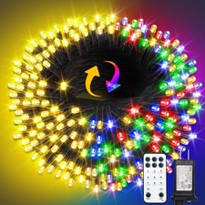 300 LED Color Changing Christmas String Lights, 100FT Warm White Multicolor O...