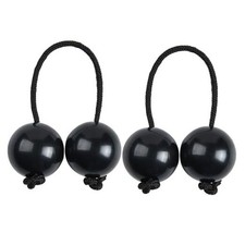 2Pcs Asalato Shakers, Kashaka Rhythmic Ball African Musical Instrument BLACK
