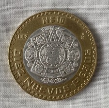 México, 10 Nuevos Pesos, 1992, Silber 0.925/5.18g,