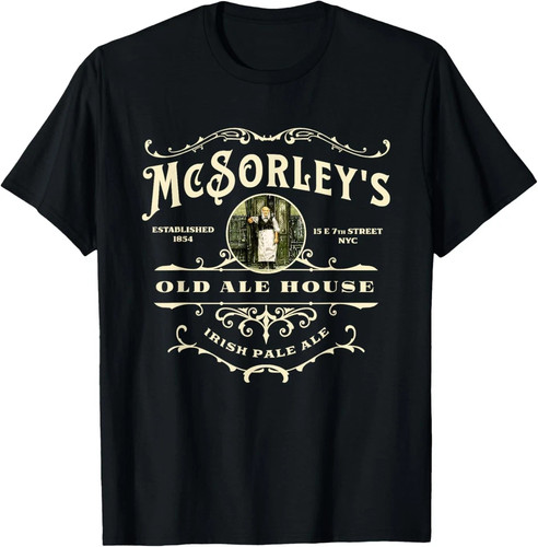 McSorley Style Ale House T-Shirt Vintage Irish Pub Graphic Tee Unisex