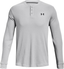 Under Armour Men's Waffle Knit Full Sleeve T-Shirt, Gray, Small