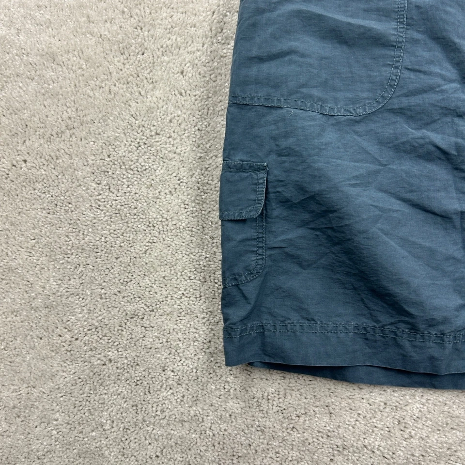 Merona 裙子女式 8 码蓝色工装实用平前亚麻混纺 — 第 2/4 张图片