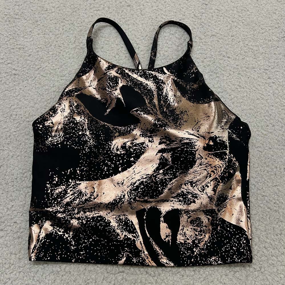 Old Navy Bra M Sports Bra Go-Dry Gold Highlights