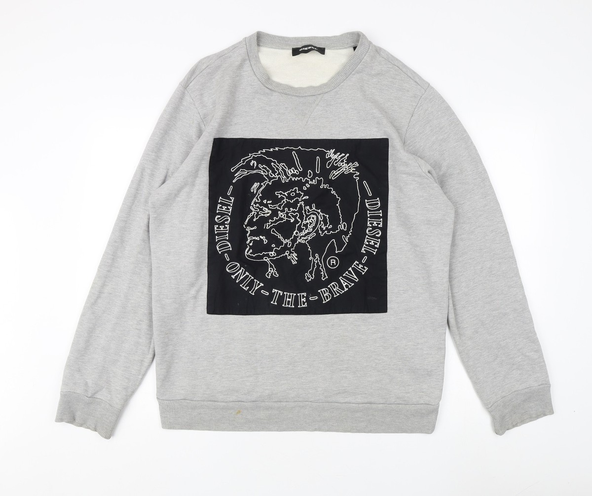 Diesel Men's Grey Pullover Sweatshirt L