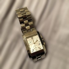 Orologio Baume & Mercier Hampton 65341 quarzo inox 44x28 mm quadrante bianco