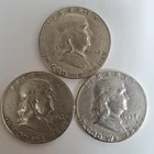 1952 P,D,S Franklin Half Dollars 90% SILVER (3 Coin Set) **Exact Coins** #00-86