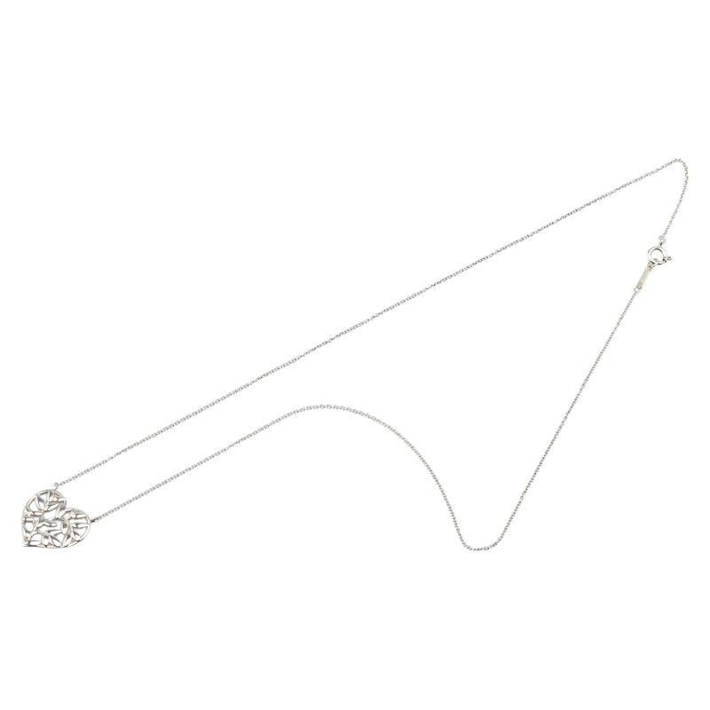 Auth TIFFANY&Co Olive Leaf Heart Motif SV925 Silver Necklace Women's thumbnail 4