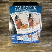 Cable Zipper Cord Organizer by Evriholder Black 1/2" Diameter NEW