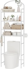 4-Tier Over The Toilet Storage, Bathroom Organizer, Space-Saving, Above Toilet