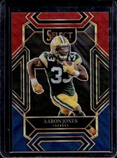 2021 Panini Select Aaron Jones Tri Color Prizm Club #/149 Packers