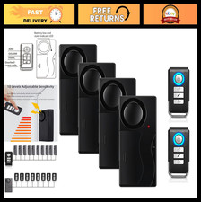 Wireless Vibration Alarm System for Doors, Windows, Bikes Cars 4 Sensors, 2