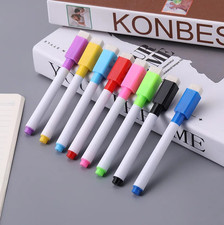 8Pcs Dry Erase Whiteboard Markers Chisel Tip Low Odor School Office Set