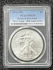 2016-(W) Silver Eagle PCGS MS70 First Strike 30th Anniversary West Point Label