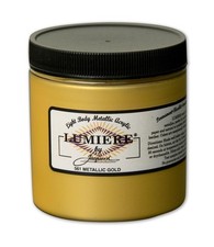 Jacquard Lumiere Fabric Color - 8 oz Jar - Metallic Gold,Acrylic Paint