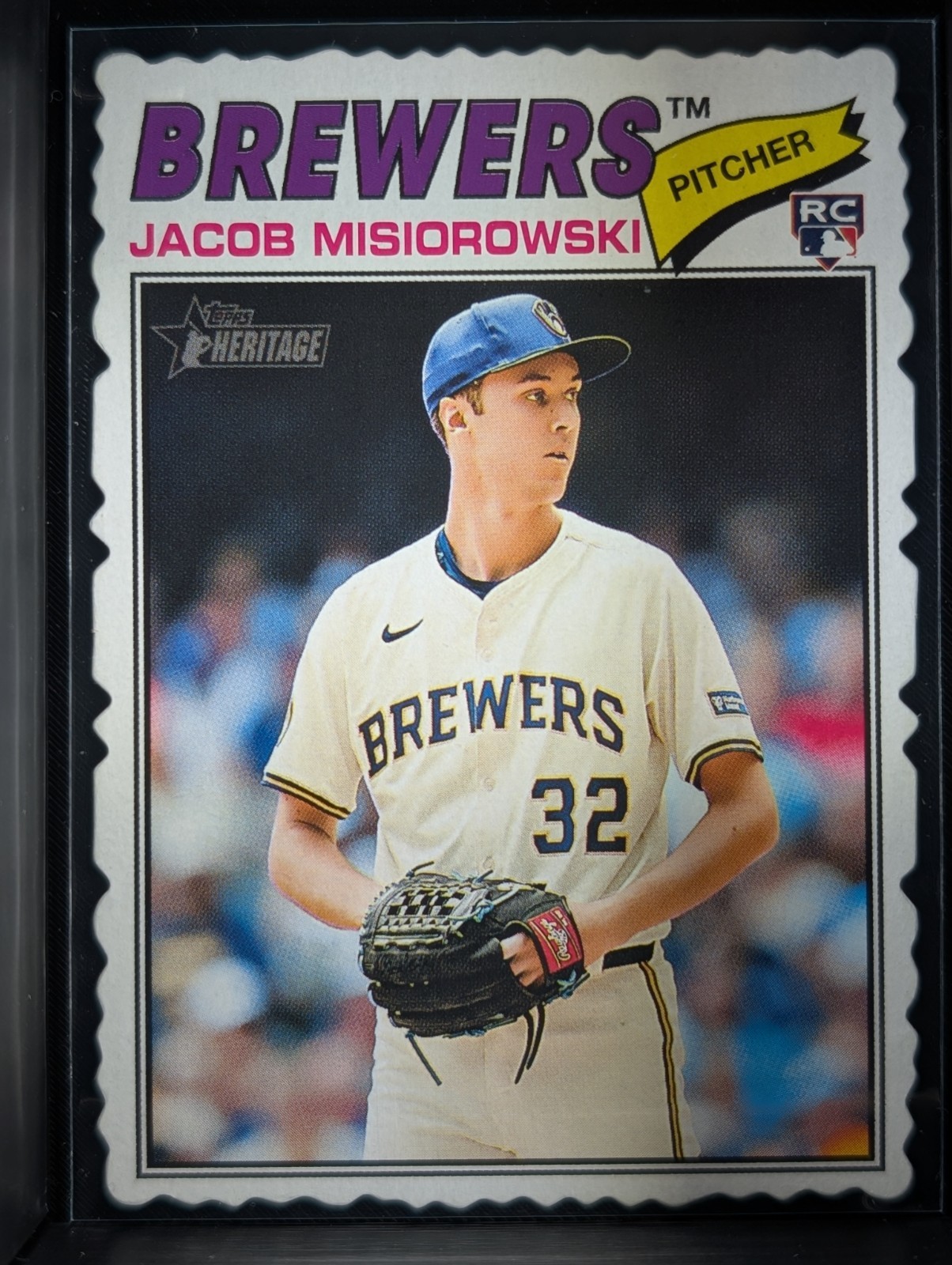 2026 Topps Heritage Jacob Misiorowski Deckle Edge Die Cut Rookie RC #144