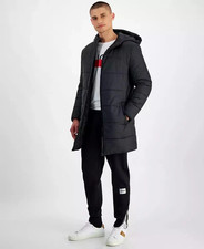 Parka de plumón Hugo Boss ligera repelente al agua grande ártica negra-XL para hombre