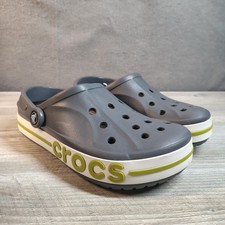 Crocs Men's and Women's Shoes - Bayaband Chevron Clogs Slate Gray US M6/W8