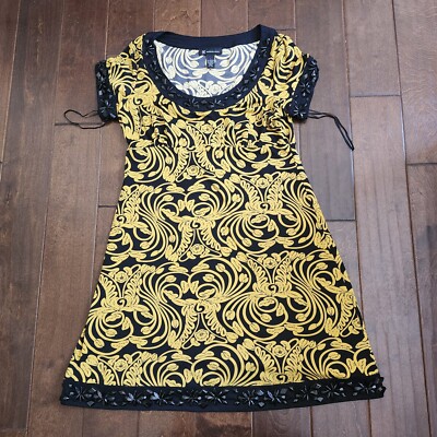 Robe De Soirée Noire Avec Strass Jaunes/Ambre - INC International Concepts Taille 8P (Petite), Neuve Avec Étiquette