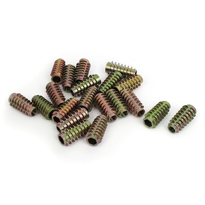 Lot De 20 écrous à Insert Filetés M6x25mm Zingués - Marque Uxcell, Pour Bois, Finition Laiton